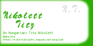nikolett titz business card